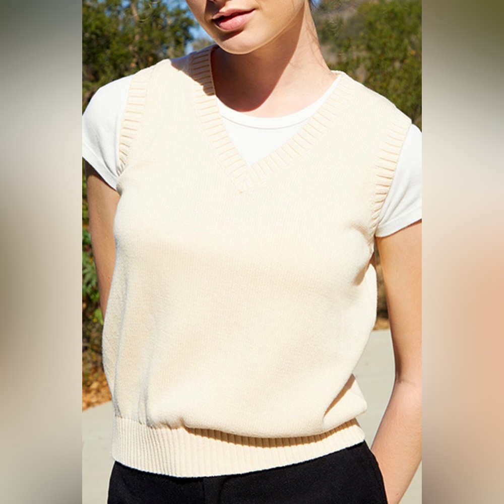 John Galt Cream Mia Sweater Vest